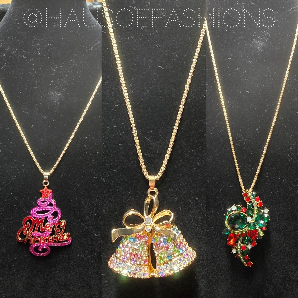 THREE Holiday Christmas Necklaces Lot!  NWT!